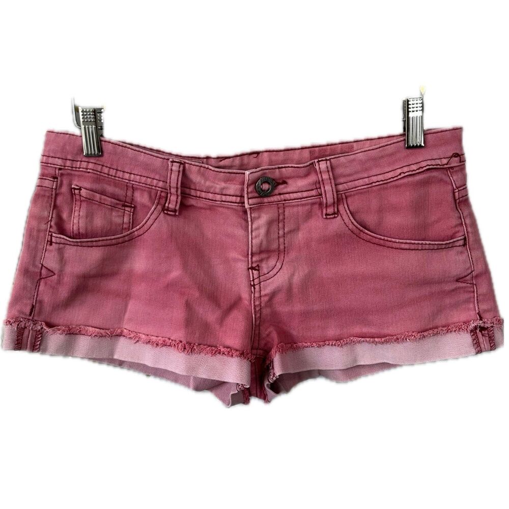 Volcom Rose Pink Denim Cutoff Shorts